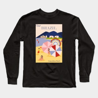 Brazil Travel Poster Long Sleeve T-Shirt